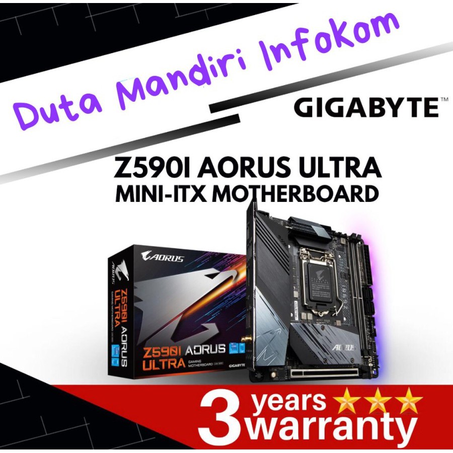 Gigabyte Z590i Aorus Ultra Mini ITX - [LGA 1200, Z590i, DDR4, SATA3]