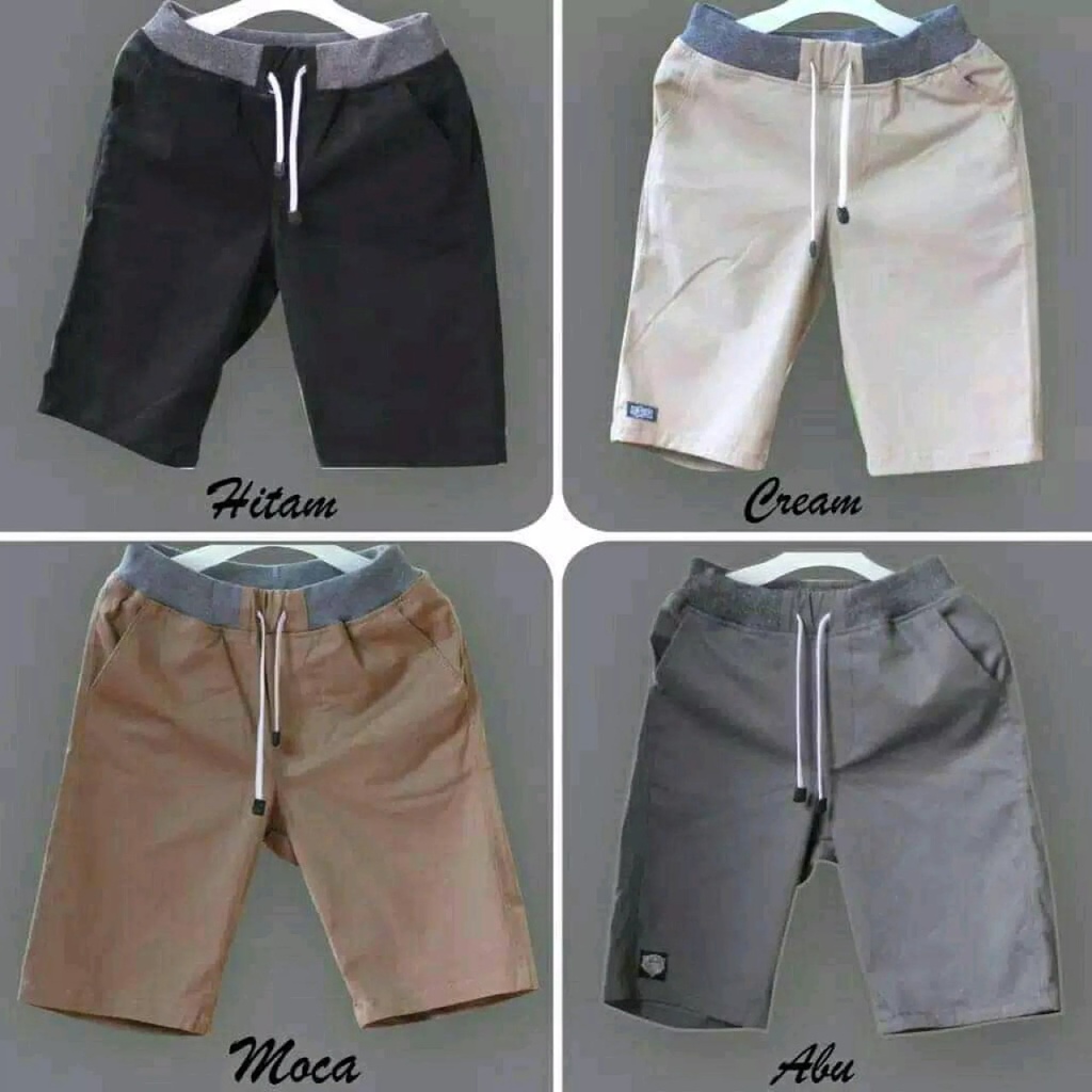 CELANA PENDEK RIP POLOS - Celana Chino Pants Dewasa - Celana Casual Pria