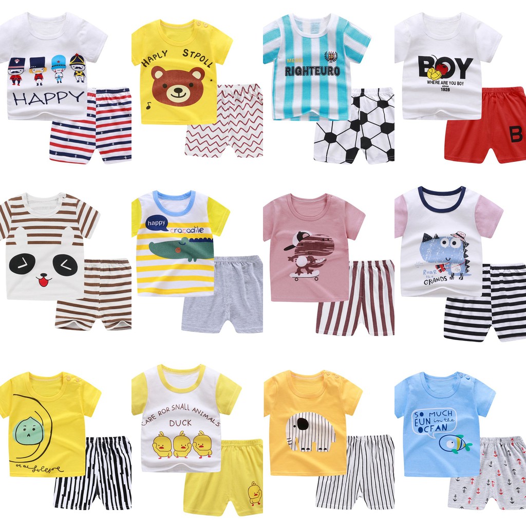 PGT - Setelan Anak 0- 3 Tahun Model 1 - 12 Baju Setelan Anak Piyama Tidur Pendek Jumper Anak Bayi