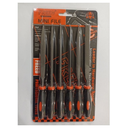 FREED Kikir SET 6 pcs emas besi assorted needle file grip on