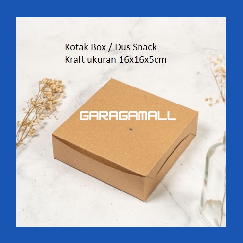 

Kotak kue dus snack dus packing dus kue kotak snack box laminasi box kue coklat polos dus hampers snack 16x16x5 cm (10 pcs)
