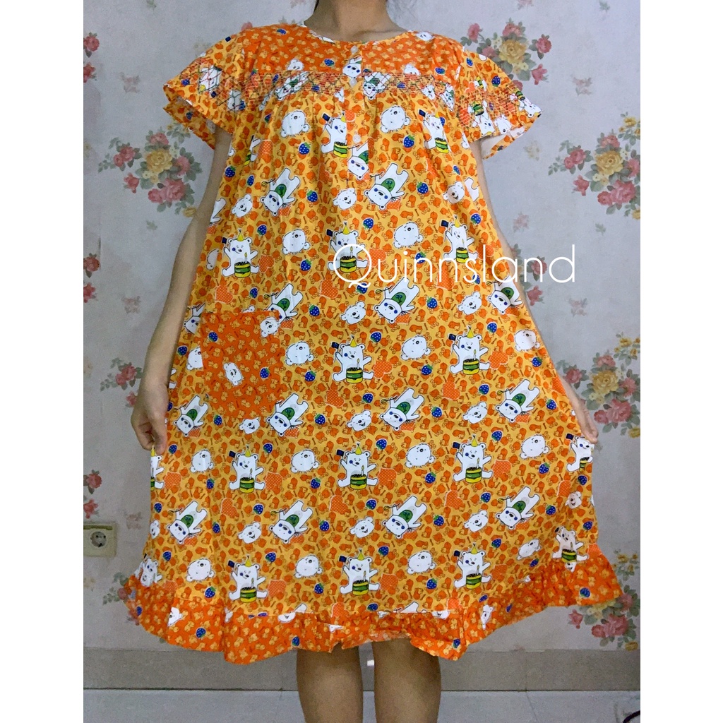 Daster Smoke Merlin Motif Beautiful Bear