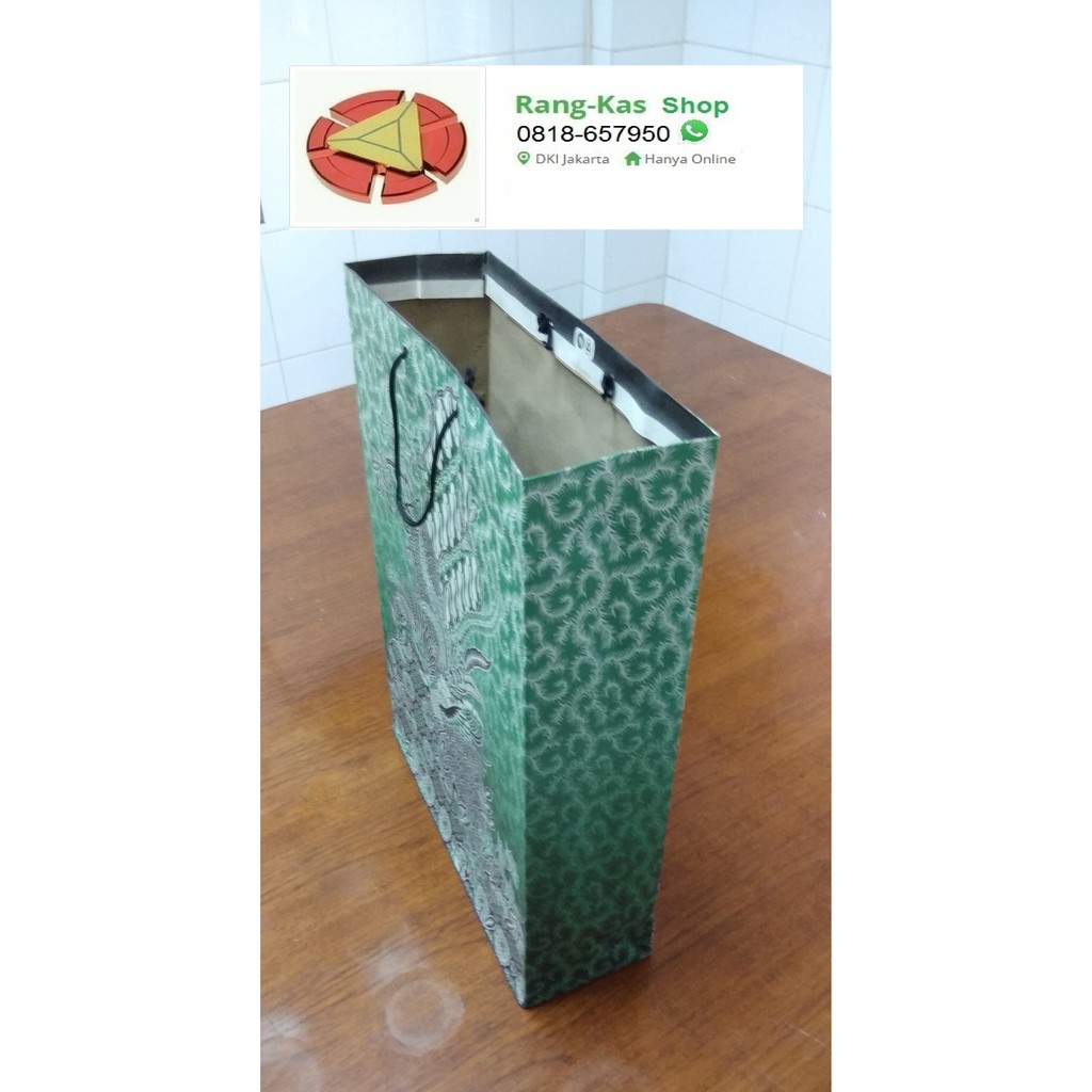 

Paper bag " Batik " XL karton doff Hijau