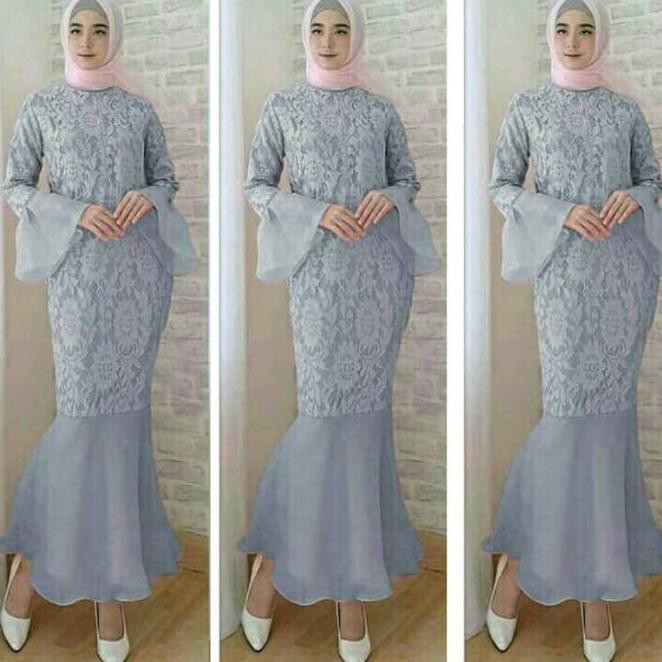 GROSIR & ECER^^ MAXI DRESS MUSLIM/ MAXY HIJAB PESTA CANTIK - MERMAID (vs) - Mocca ^^^