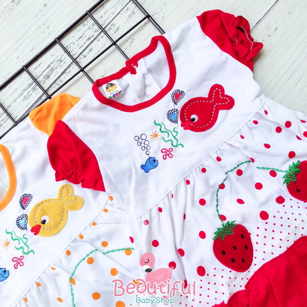 Dress Bayi Perempuan Motif Rifky / Rok Baju Bayi Perempuan  Merk Fauzan / Baby.ou