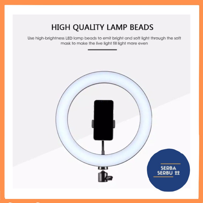 RingLight 26cm Untuk Live Streaming Vlogger Video LED dan Lampu LED Studio Foto