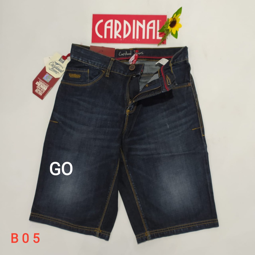 gof 32-CBV CARDINAL JEANS Celana Pria Celana Pendek Bermuda Casual Sobek Slimfit Reguler Fit Reguler