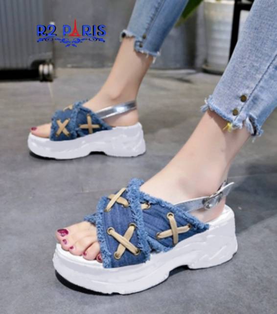 Wedges wanita cantik belgian