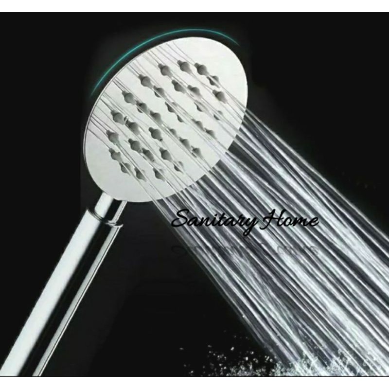 Hand Shower Set Bulat Stainless/ Shower Mandi Set Stainless / Kepala Shower Set