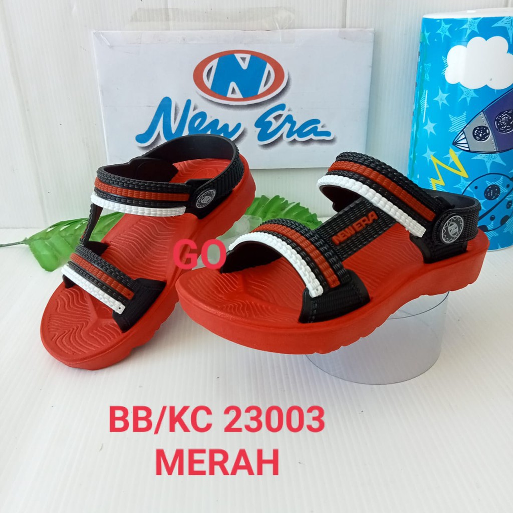 gof  NEW ERA BB CNC 23003 Sandal Gunung Anak Laki Laki Sandal Tali Karet Belakang Original