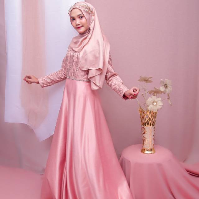DRESS MUSLIM DELISHA ROSE GOLD