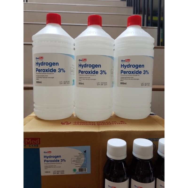 H202 One Med Hydrogen Peroxide cairan pembersih luka 800 ml