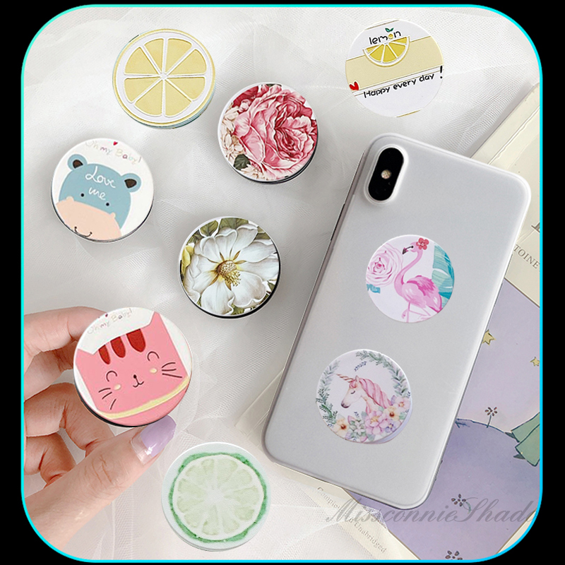 Stand Holder Popsocket Desain Gunung Salju Planet Kucing Untuk Iphone Oppo Samsung Xiaomi Vivo