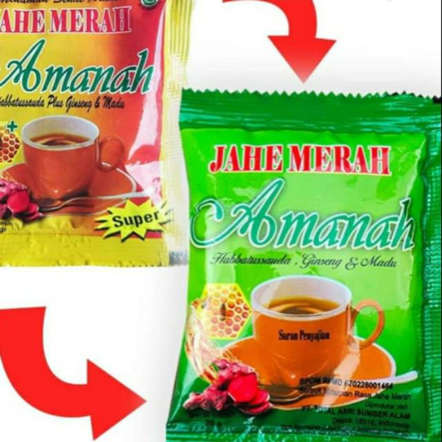 

Jahe Merah Amanah Super Isi 12 Sachet (Kemasan Baru)