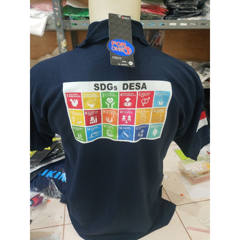 POLO SDGS DESA BAJU SDGS + nama desa full sablon BAJU SDGS DESA