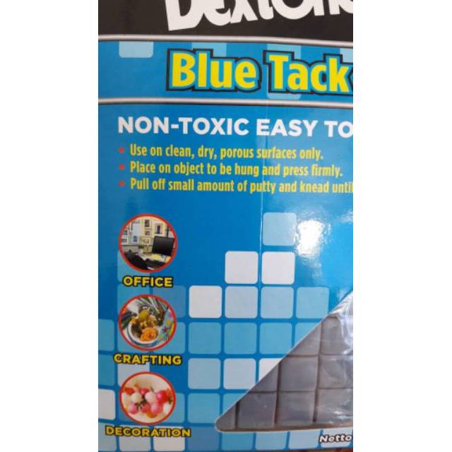 LEM DEXTONE BLUE TACK/LEM ATK DECORATIONS OFFICE/LEM GUM PENGGANTI PIN PAKU MAGNET LAKBAN/LEM LILIN LINAN MAINAN ANAK/PLASTISIN MAINAN MALAM ANAK PLASTIK