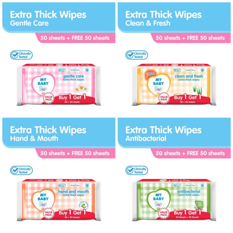 Tissue Basah My Baby 50 Sheets Free 50 sheets (4 varian)