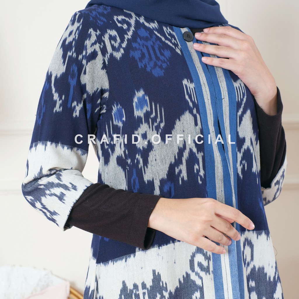 CRAFID HARA Long Cardigan Full Tenun 5 Motif