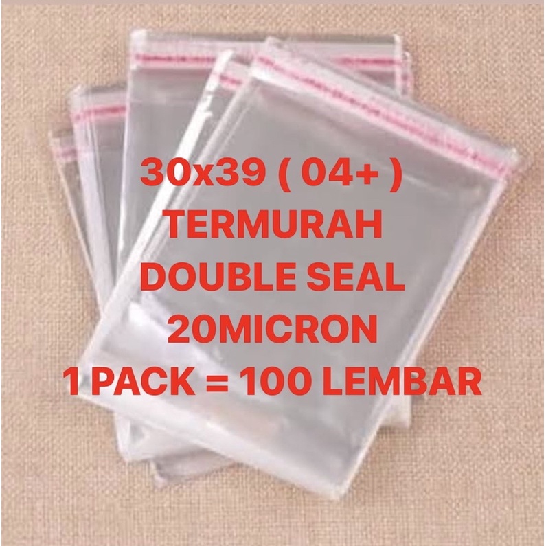 30x39 04+ 20 MICRON | 100 LEMBAR PLASTIK OPP SEAL SWEATER