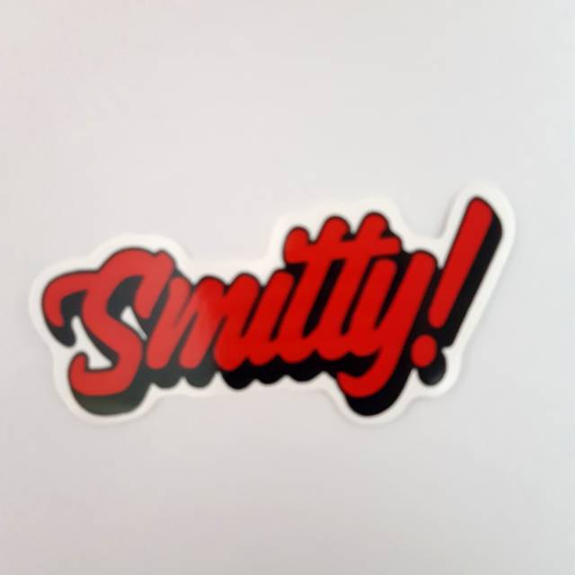 Stiker sticker distro merk baju brand smitty