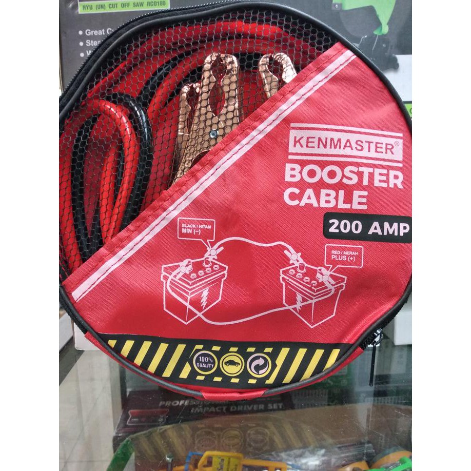 KABEL JUMPER/JAMPER/JEMPER AKI MOBIL/BOOSTER AKI/ACCU MEREK MERK KENMASTER 200A JUMPER AKI UNIVERSAL