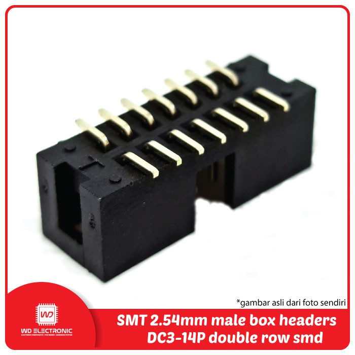 DC3-14P 14 pin idc socket male 2.54mm smd smt box header