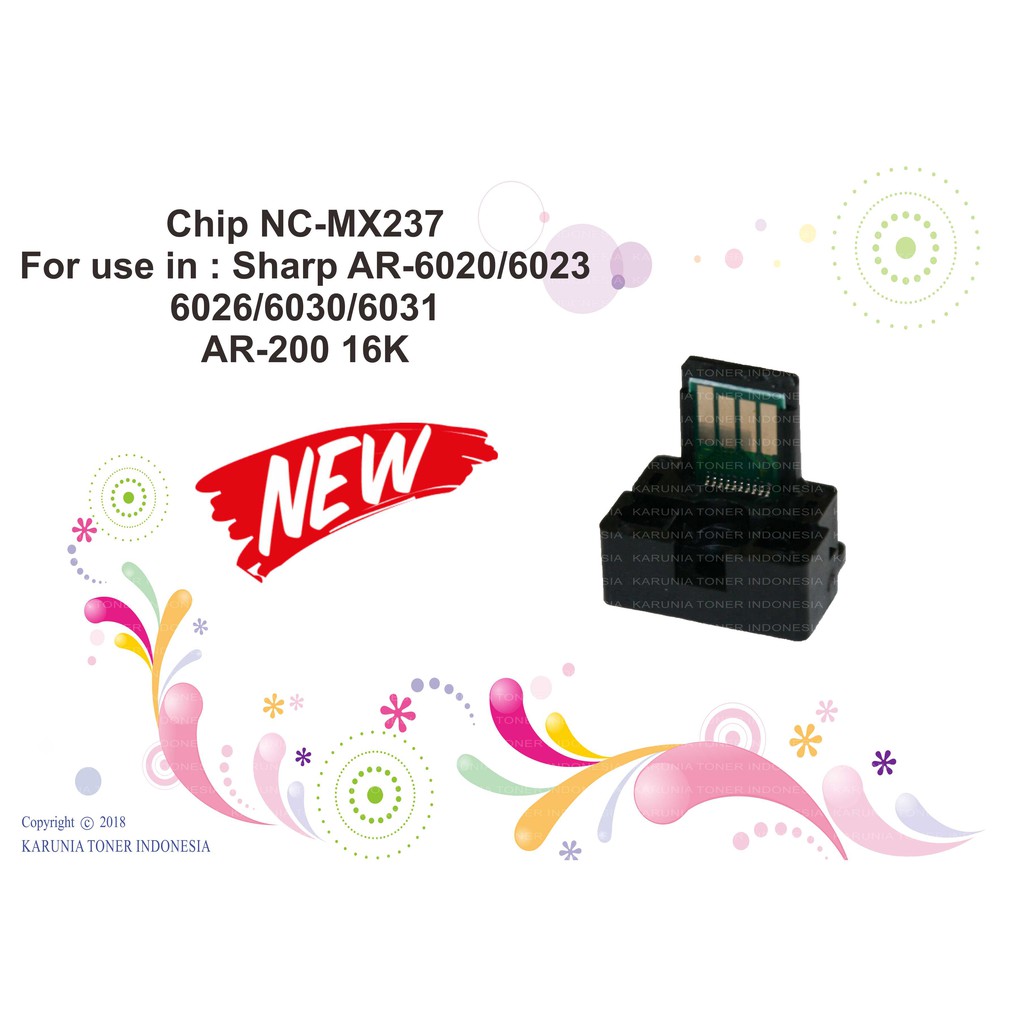 Chip NC-MX237 For use in:Sharp AR-6020/6023/6026/6030/6031, AR-200 16K