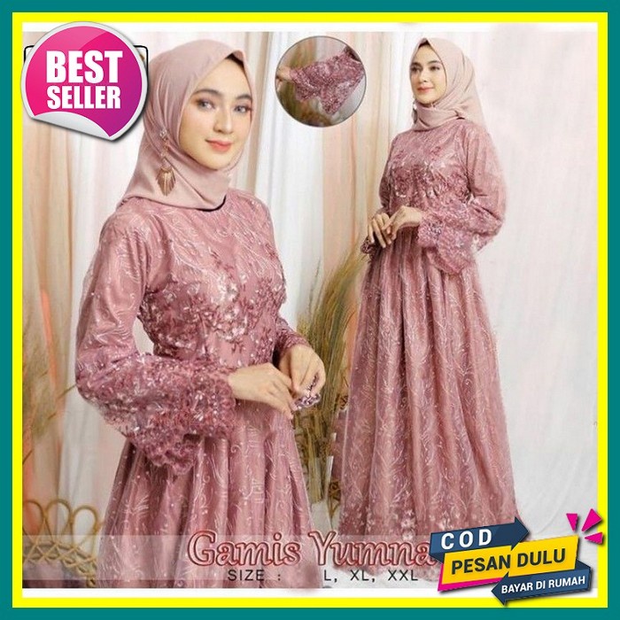 Helen Maxy Jumbo Sonia Dress Jumbo Dress Tile Mutiara Gamis Warna Wardah Gamis Warna Lilac Gamis Ser