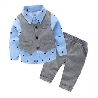 Setelan Baju Lebaran 2022 Baju Kemeja Anak Laki Set Verstar 3in1 Celana Baju Anak Laki Laki Umur 3 4