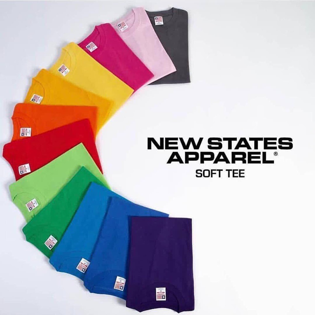 [CUCI GUDANG] NSA New State Apparel Soft tee Kaos Polos cotton 30s Oblong