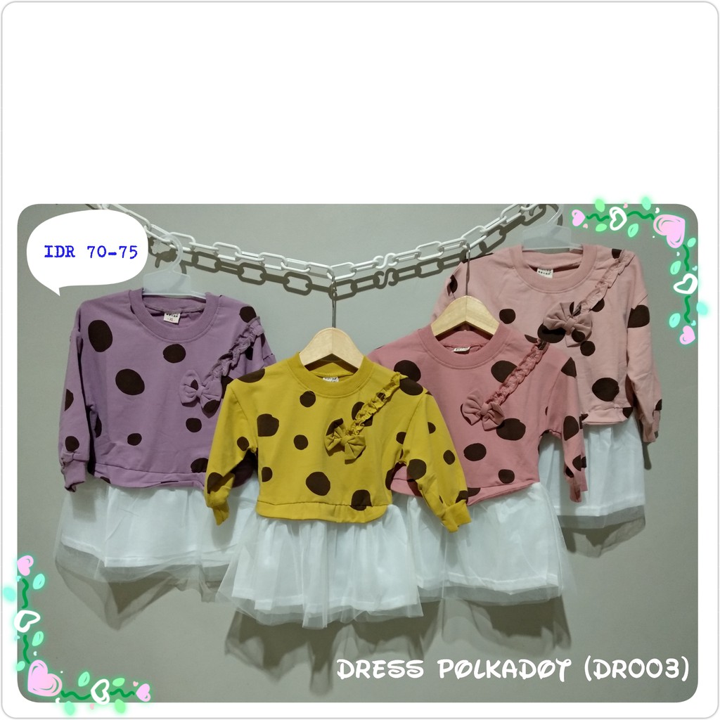 Dress Polkadot Tile Import Murah