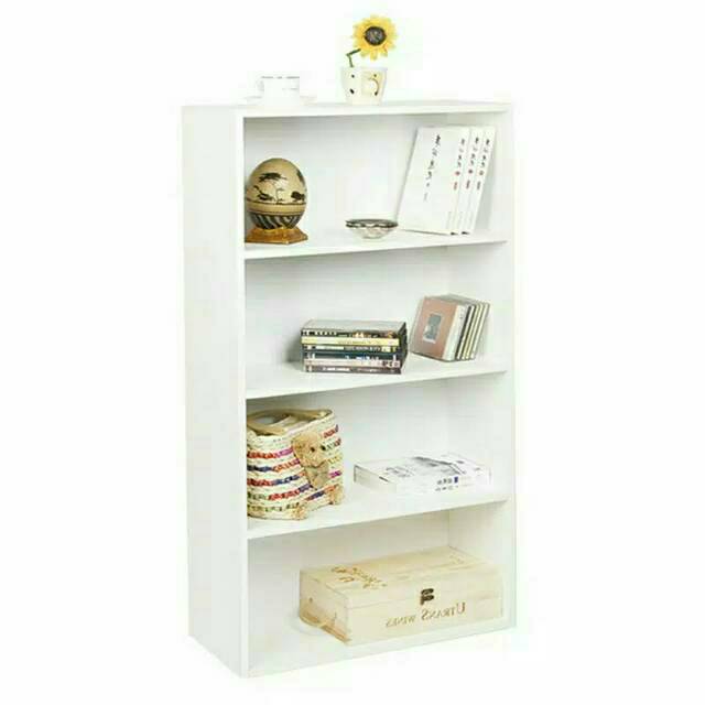  Rak  buku serbaguna 4 susun tingkat  lemari pajangan 