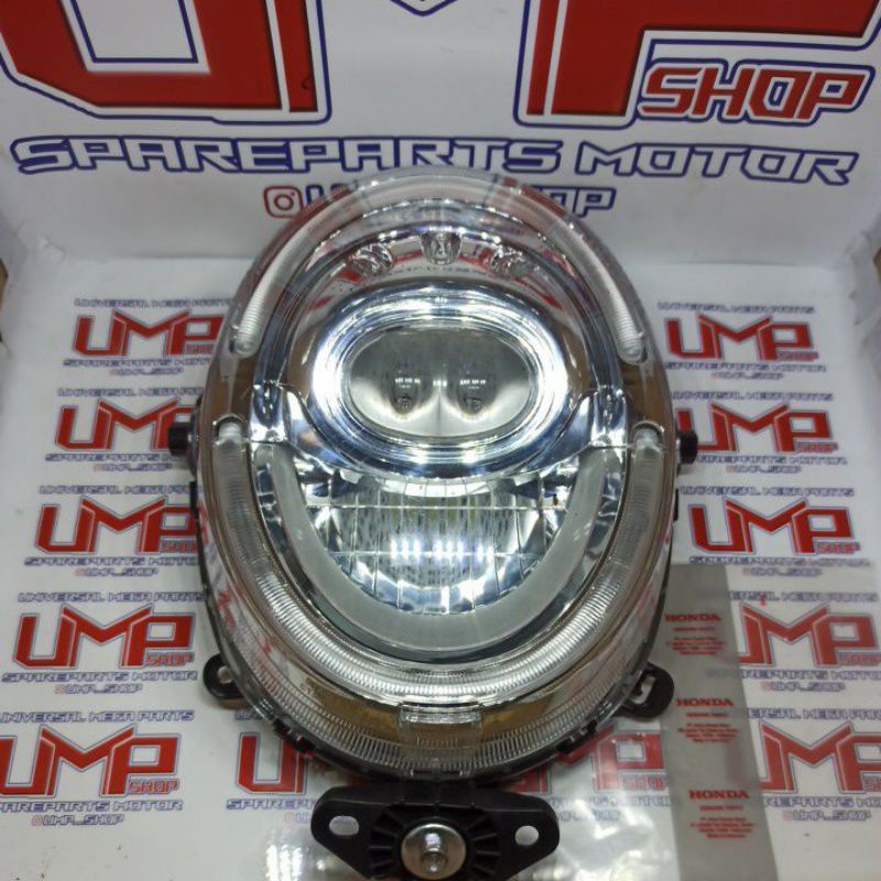 HEADLIGHT UNIT REFLEKTOR DEPAN LAMPU DEPAN HONDA SCOOPY DONAT