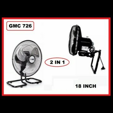 KIPAS ANGIN MEJA GMC 726 18 INCH SWING / DESK FAN 726 2 IN 1