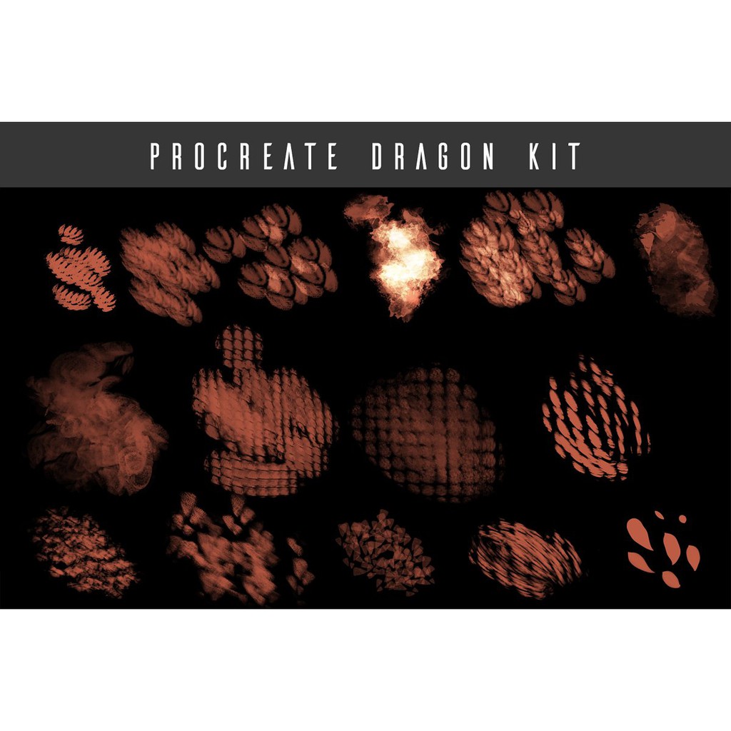 Procreate Dragon Brush Kit