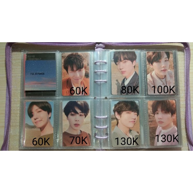 PHOTOCARD PC LOVE YOURSELF TEAR Y BTS RM JIN  SUGA JHOPE  JIMIN TAEHYUNG JUNGKOOK