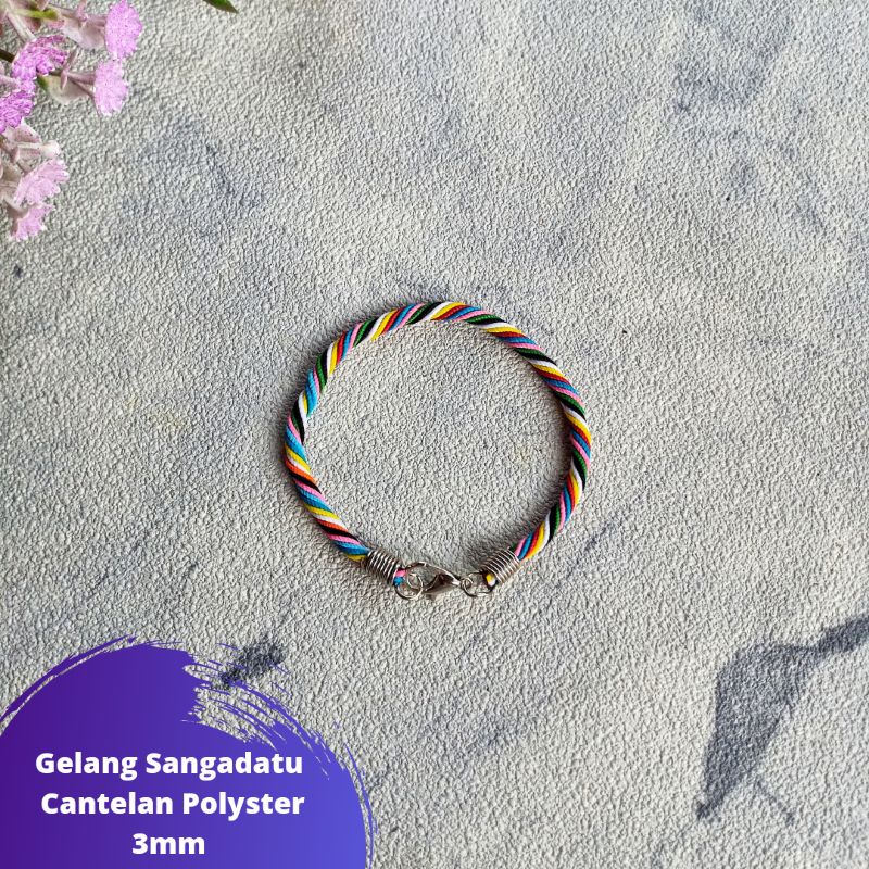 Gelang Sangadatu Cantelan Polyster / Gelang Sangadatu Bali / Gelang Warna Warni / Gelang Khas Bali / Craft Dewata