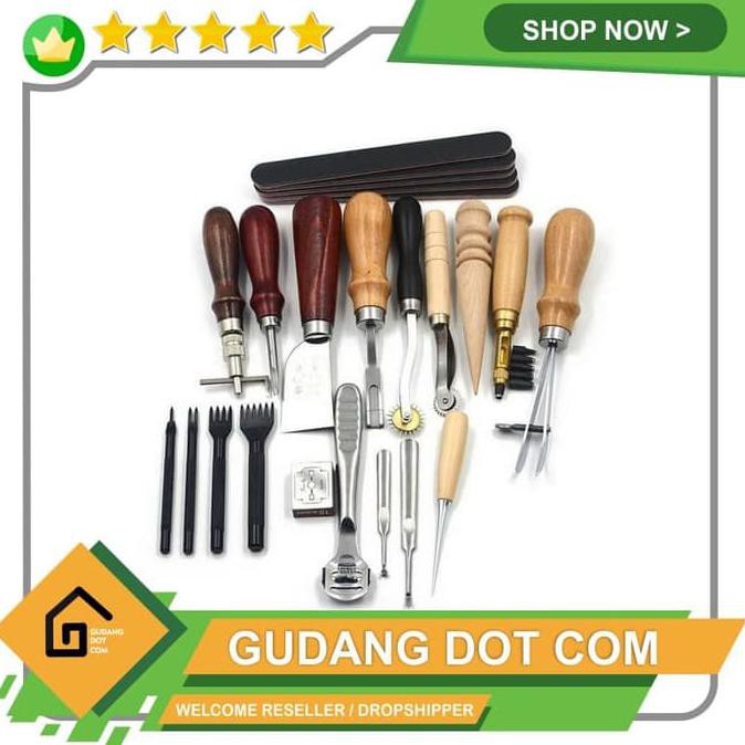

Peralatan Seni DIY Kulit 18in1 Leather Craft Stitching Tool Set WA134