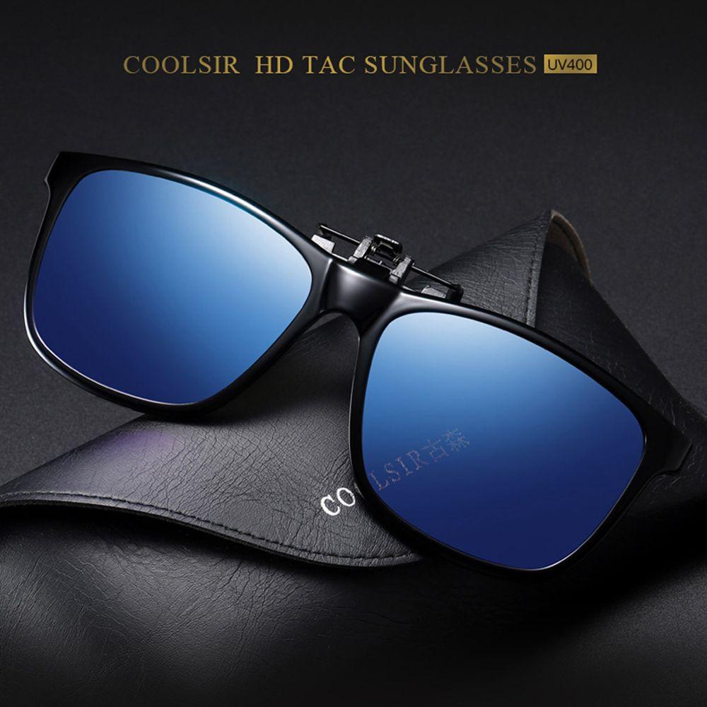 Mxbeauty Night Vision Sunglasses Vision Care Fashion Flip Up Clip on Anti-UV Berubah Warna Photochromic Mengemudi Flip Up Clip on Kacamata Hitam