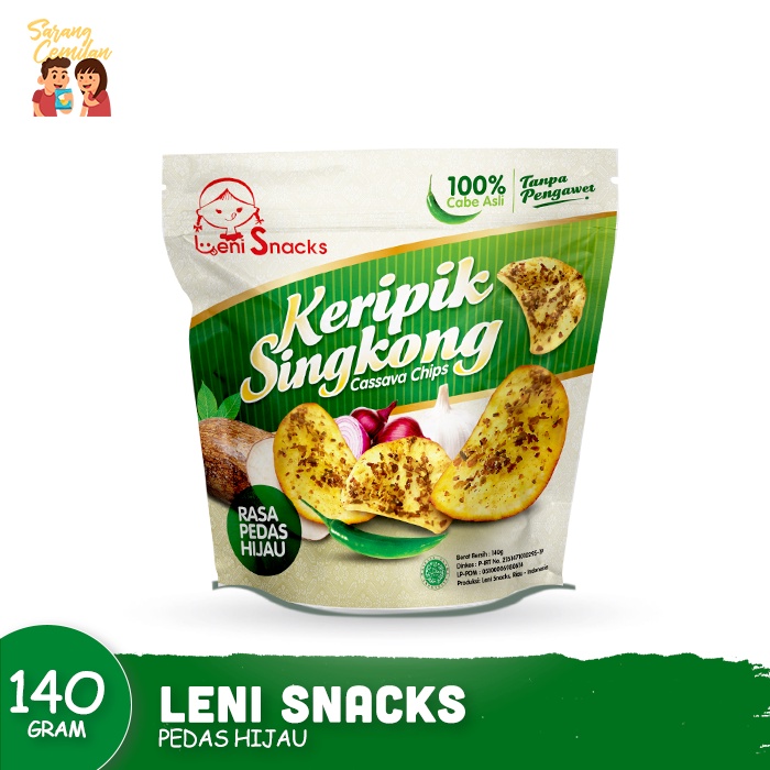 

Leni Snacks - Keripik Singkong rasa Pedas Hijau