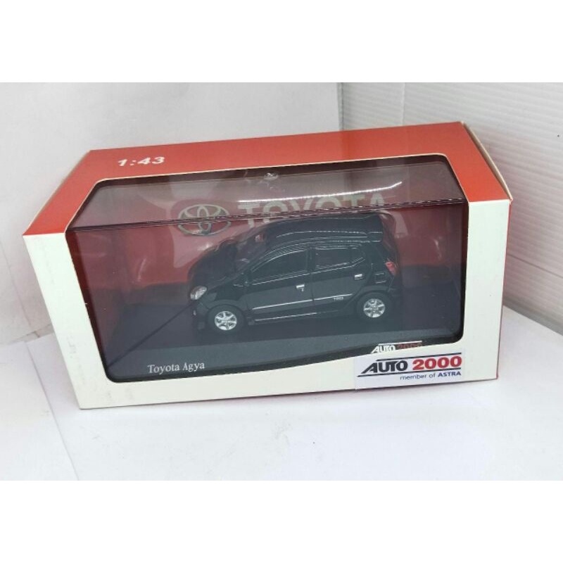 Diecast Miniatur Mobil Toyota Agya Hitam Auto 2000  1:43