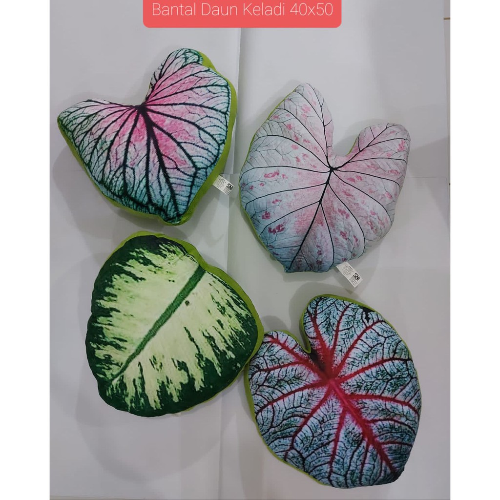 Bantal Motif Daun Keladi / Bantal Sofa Motif Daun