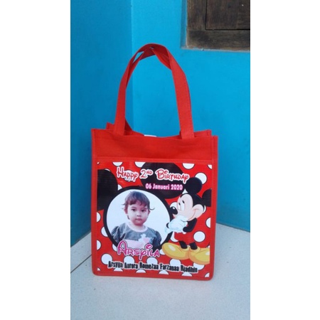 tas ultah / tas souvenir ultah / tas foto anak 20×13×25