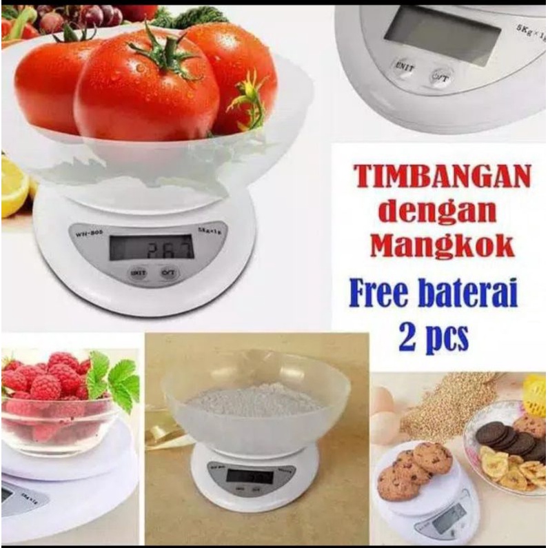 Timbangan Dapur Digital Mangkok / Pan / Bowl