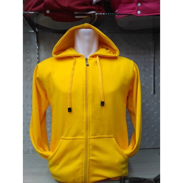 ( COD ) JAKET HOODIE POLOS ZIPPER SWEATER HOODIE POLOS ZIPPER JAKET HOODIE POLOS ZIPPER ABU MUDA-KUNING ZIPPER