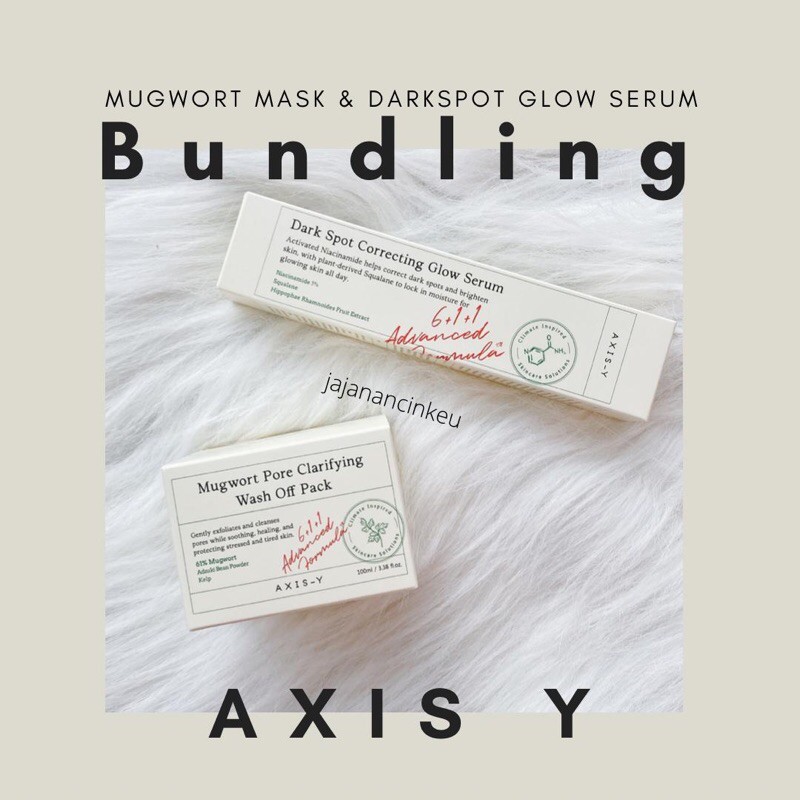 (PAKET BUNDLING) AXIS Y/ AXIS-Y/ Axis Y/ Axis-Y Darkspot Correcting Glow Serum 50ml & Axis Y Mugwort