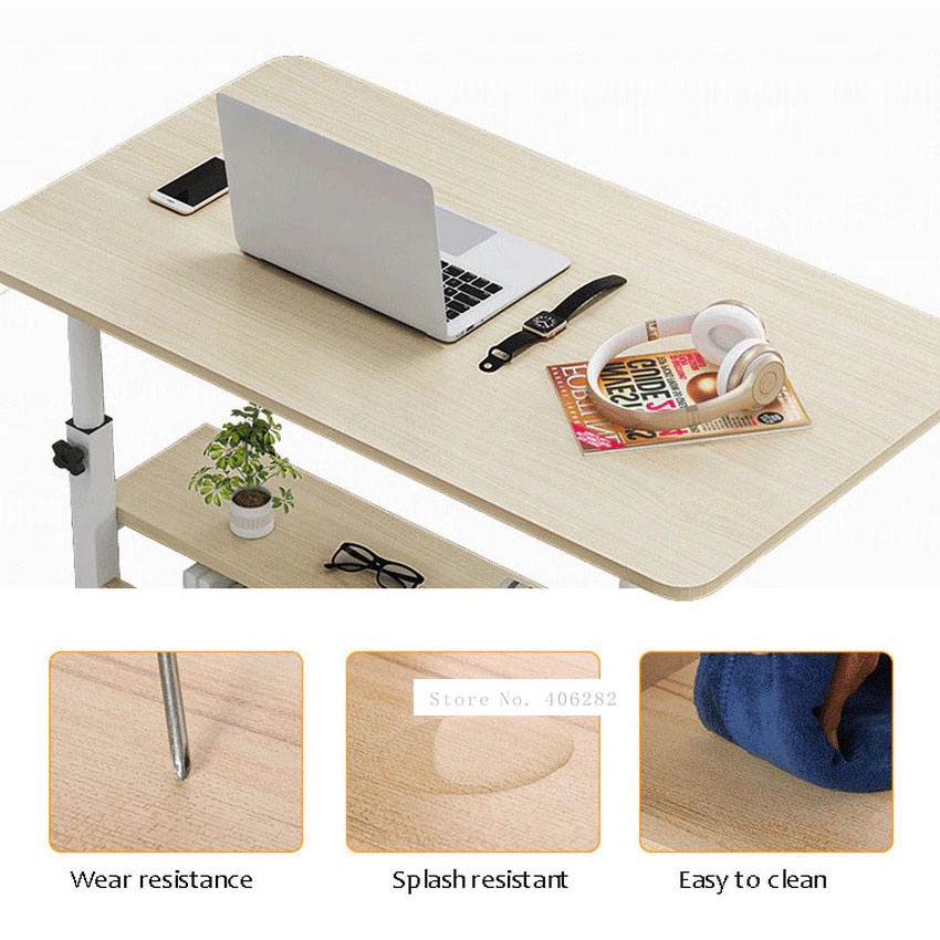 TaffHOME Meja Laptop Adjustable Portable Laptop Desk Tiga Tingkat - ND04 - Warm White