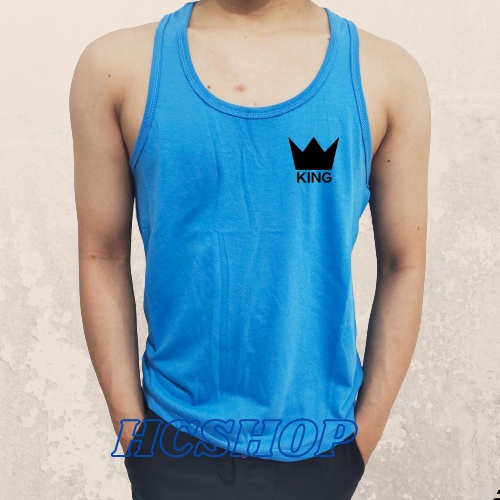 Singlet Pria Dewasa King Cowok Cewek Cotton Combed Adem