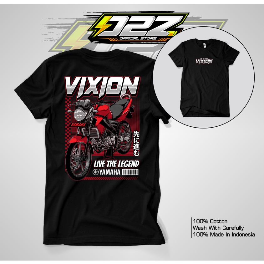 Kaos Baju MOTOR YAMAHA VIXION FACELIFT | VIXION OLD Kaos Oblong Pria/wanita Distro Otomotif