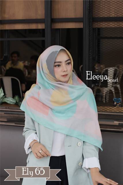 HIJAB SEGIEMPAT MOTIF ELY 65 ||  Eleeya Scarf